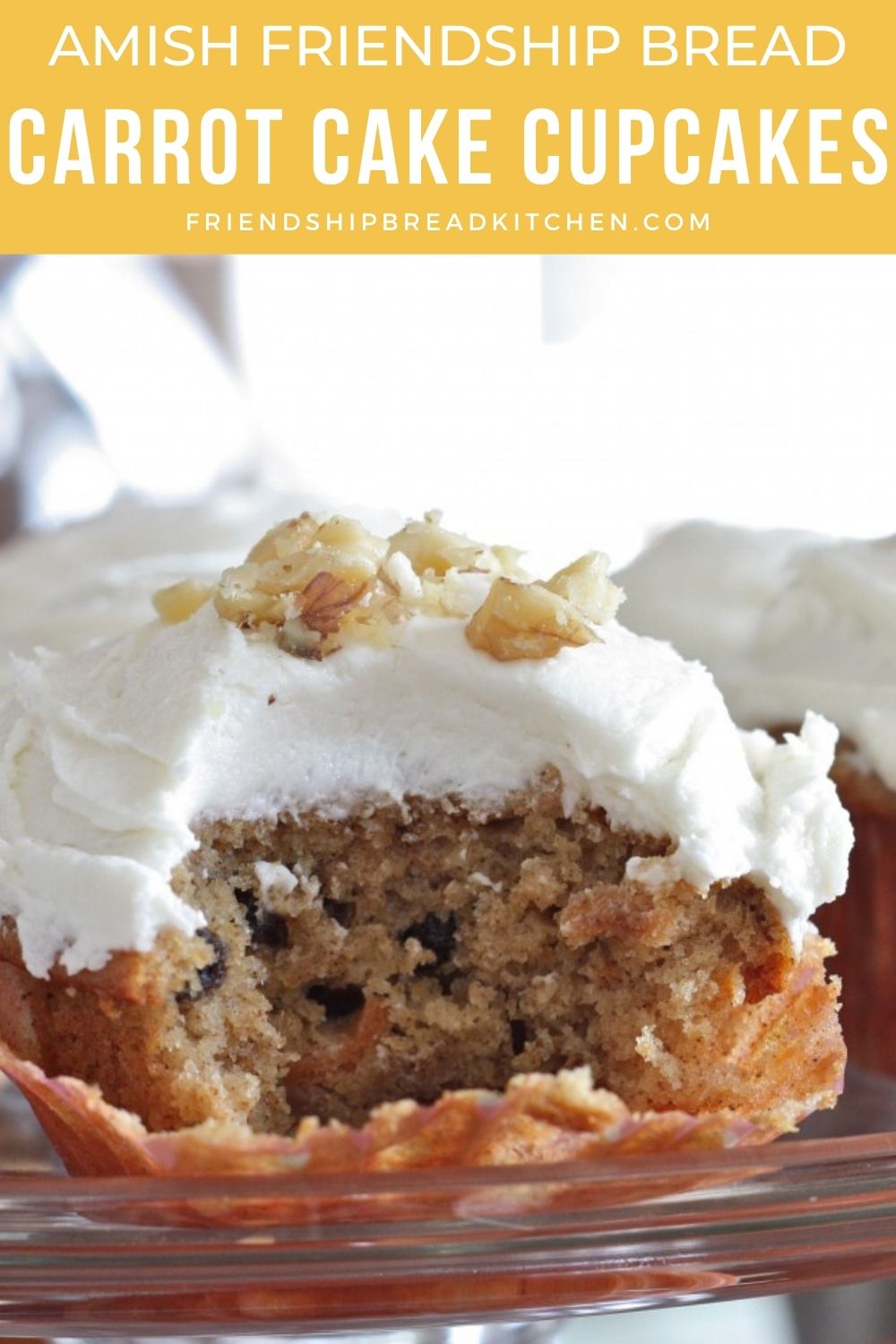 Carrot Cake Amish Friendship Bread Cupcakes